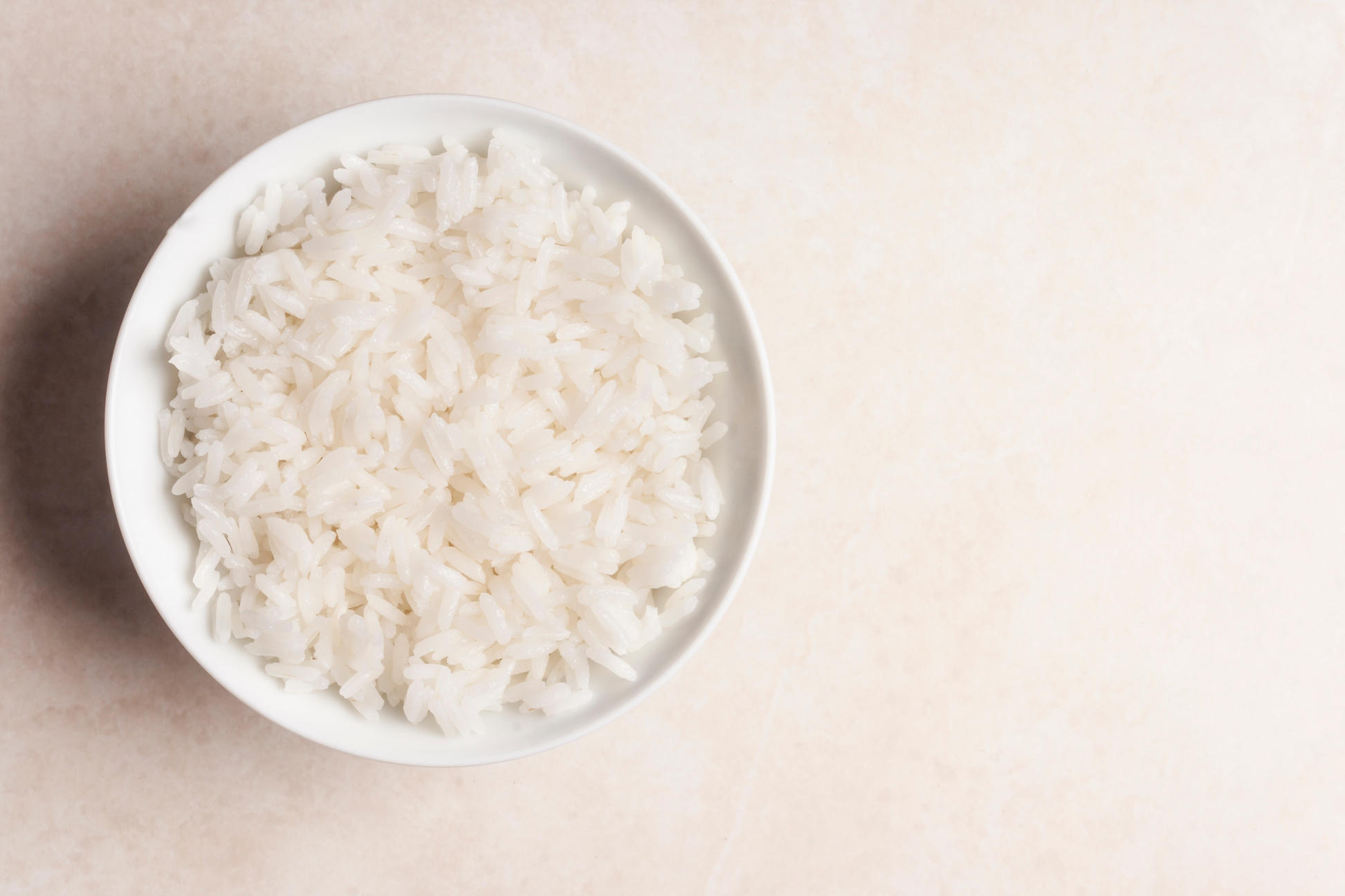 Cooked white rice
