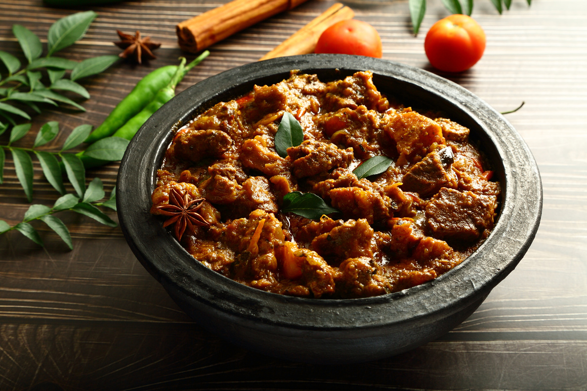 Kerala foods- Mutton curry roast .